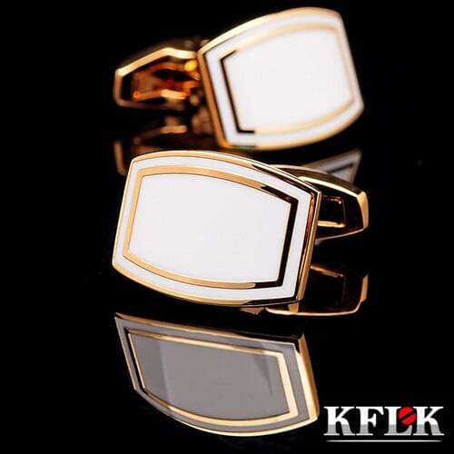 KFLK jewelry 2020 shirt cufflink for men Brand cuff button wedding cuff link High Quality Gold abotoaduras gemelos Jewelry