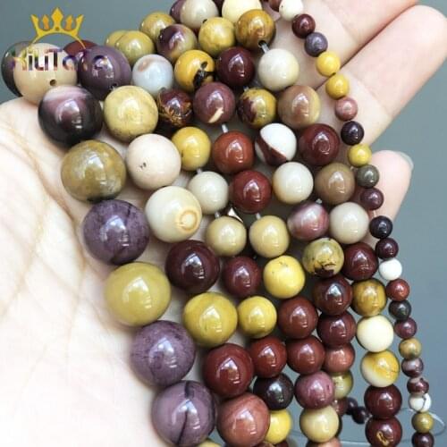 Colorful Mookaite Rondelle Round Beads Natural Stone Beads For Jewelry Making DIY Bracelet Earrings Accessories 4/6/8/10/12mm