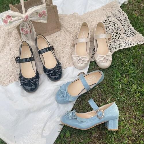 Lolita Small Leather Shoes Spring And Summer New Fashion Cute Round Head Shallow Mouth Ladies High Heels