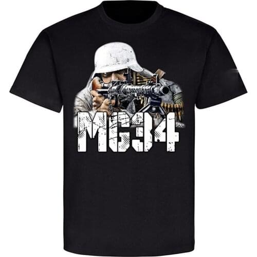 Marksman German Soldier Painting Art Print Summer Breathable Cotton O-neck Mens T-shirt