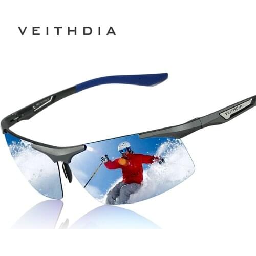 VEITHDIA 2020 Rimless Mens Sunglasses Polarized Men Coating Mirror Sun Glasses Sport Outdoor Glasses Eyewear Accessories 6562
