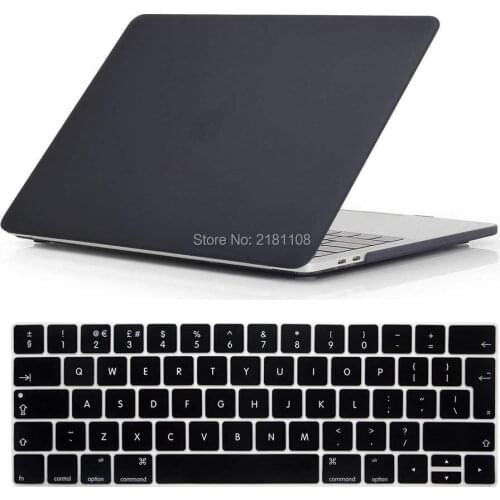 2 in 1 Soft-Touch Matte Plastic Hard Shell Europe Edition Keyboard Cover for Macbook 1 Chip Air 13 A2337 Pro 13" 15" A1932 A2159