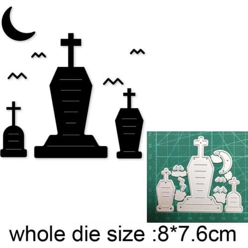 Halloween grave cross bat craft dies metal cutting dies for dies scrapbooking stencils dies diy embossing paper card making 2020