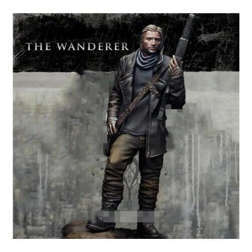 New Unassembled 1/24 75MM ANCIENT knight stand 75MM Resin Figure Unpainted Model Kit