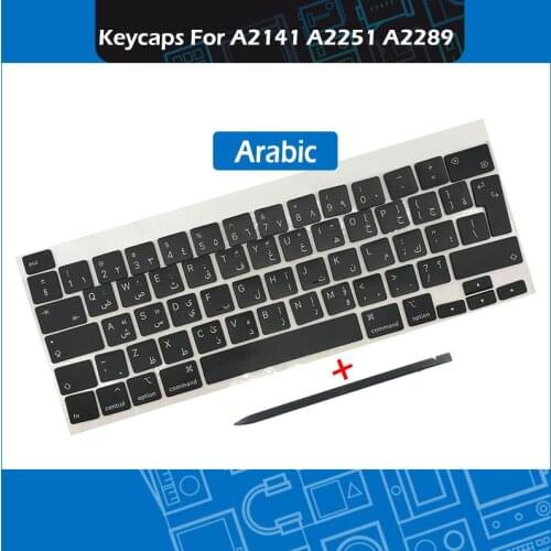 New Laptop Arabic Layout Keycaps For Macbook Pro Retina 13" 16" A2141 A2289 A2251 keys Key Caps Keyboard Repair