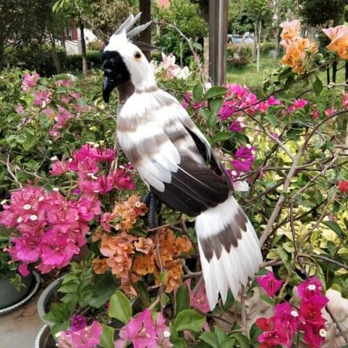 About 30cm white-gray feathers eagle foam&feathers bird model prop.home garden, party decoration Xmas gift w0749