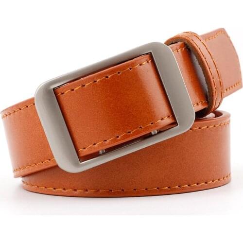 2019 Designer Belt for Women Famous PU Leather Belts Silver Square PIN Buckle Belt New Womens Belt for Jeans Dress Luxury Strap