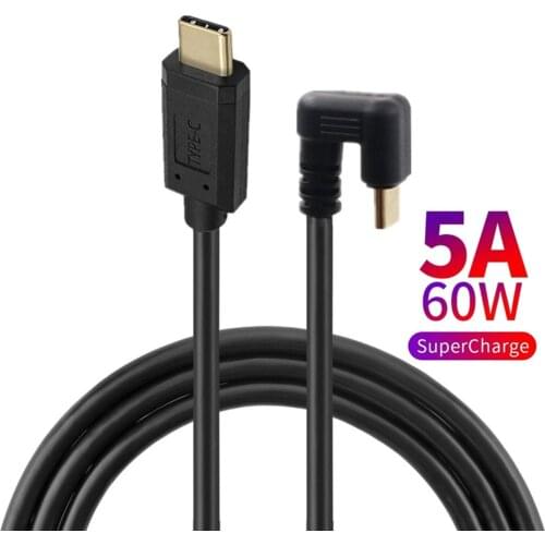 180 Degree USB 3.1 10Gbps 4K 60Hz Type-C Male to Male charging Data Cable U-shaped Elbow data USB-C cable 30cm-180cm