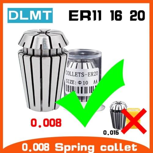 1pcs 0.008 High precision Spring collet ER11 ER16 ER20 Engraving machine spindle chuck CNC machining center