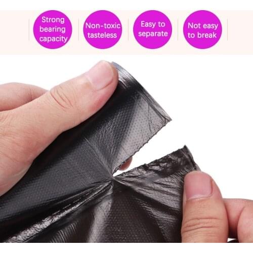 ZhangJi 100pcs Domestic Garbage Bags Vest Style Storage Bag For Home Kitchen Waste Trash Bags Strong bearing Durable Trush Bag