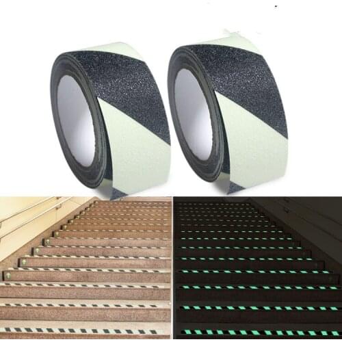 1pcs 5cm 5m Luminous Anti-slip Warning Tapes for Factory Warehouse, Home, Bathroom, Stairs, Skateboard Safety Tapes