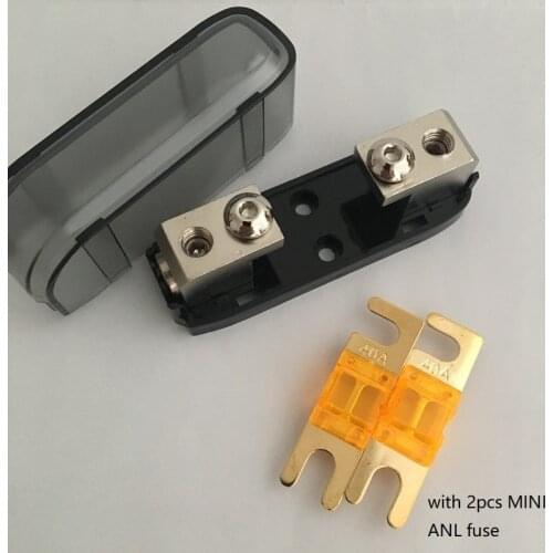 1PC Good Car Audio Auto Amplifier 4GA 8GA 10GA Wire Small Fuse Holder with MINI ANL Fuse 20A 30A 40A 50A 60A 70A 80A 100A 125A