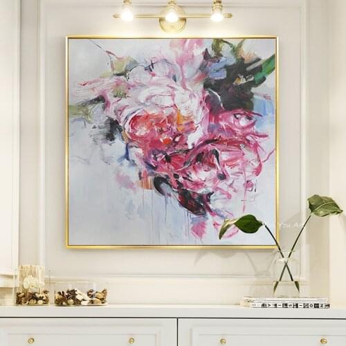 100% Hand-painted Hot Sale Decorative Wall Art Picture Color Art Oil Painting Frameles Suitable for Family Lliving Room Oil Par