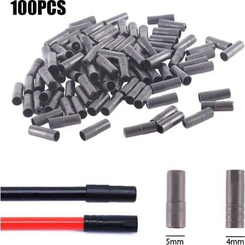 100pcs Bike Bicycle Brake Gear Outer Cable End Caps Tips Crimps 4MM 5MM Plastic Brake Cap Plastic Cable Caps