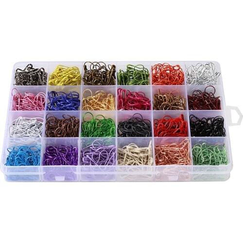 1200PCS Mix Color Gourd Shape Safety Pins Metal Clips Gourd Pins Knitting Cross Stitch Marker Tag Pin Clips for DIY Sewing Tools