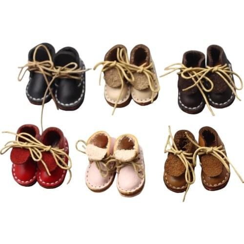 3.6*1.6cm Fashion Mini Leather Shoes for 1/6 Blythes Joint Doll, as Fit 1/8 BJD Dolls ,Accessories Toys