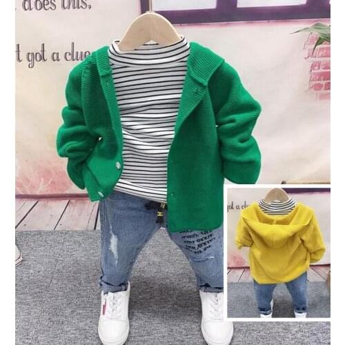 Fashion Spring Baby Boys Cotton Sport set boys Hooded cardigan,T-shirt, jeans 3pcs/sets Boys Tracksuit Baby Clothing Set 2-6year