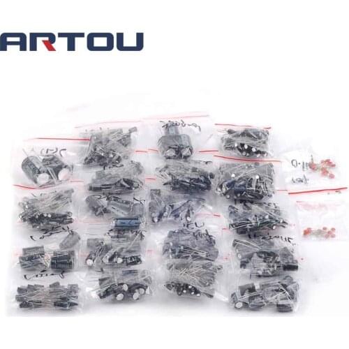 500pcs 21 value 0.22~4700uF Capacitor Assortment Kit