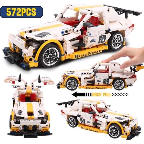 572Pcs Super Racing Car Building Blocks Racer Speed Pull Back Vehicle Supercar Children Kids Bricks DIY Toys Gifts