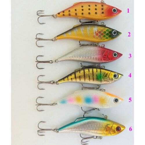 6Pcs Noise Model VIB Fishing Lures 7.5cm 10g Vibration Fish Bait Swimbait Crankbait Fishing Tackle