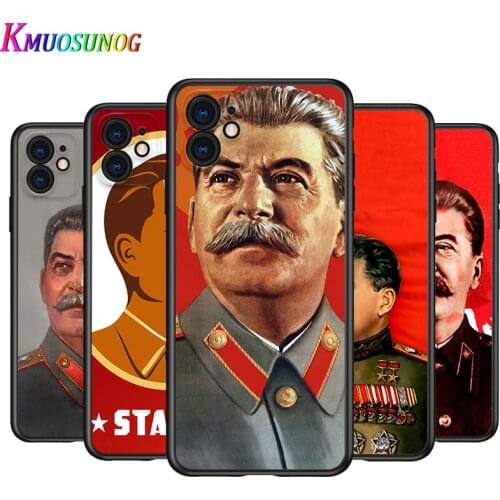 Soviet Union Leader Stalin for Apple iPhone 12 Pro Max Mini 11 Pro XS Max X XR 6S 6 7 8 Plus 5S SE2020 Black Phone Case