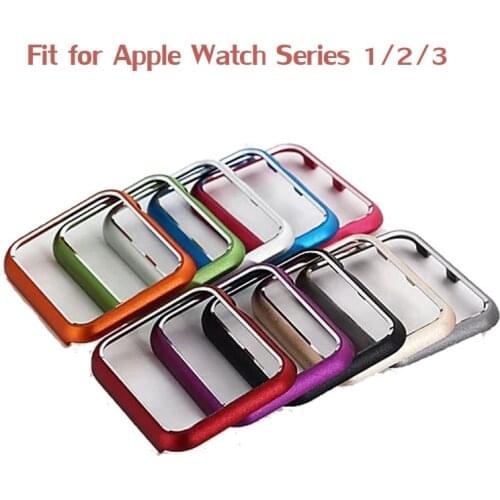 Aluminum Alloy Metal Cover For Apple Watch Series 3 2 1 Colorful Protect Bumper Case For iWatch 42mm 38mm Watch Cover