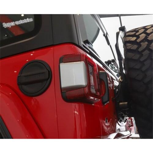 Lapetus Colorful Rear Tail Lights Trunk Lamp Sticker Cover Accessories Exterior Trim 2 Pcs ABS For Jeep Wrangler JL 2018 - 2020