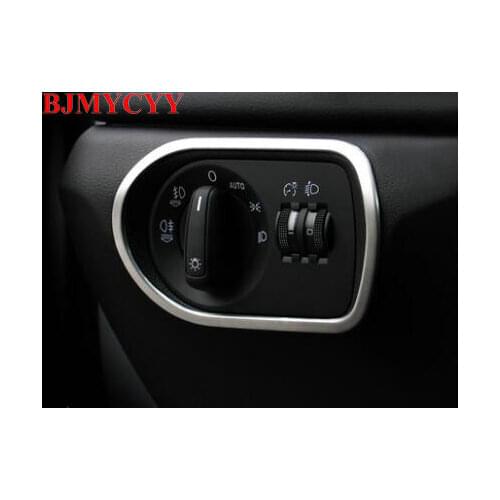 BJMYCYY Stainless steel decoration frame for automobile headlight switch for Audi Q3 2013-2017