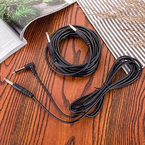 Folk electric guitar 3 m 5 m cable black straight head elbow audio speaker cable guitar instrument accessories