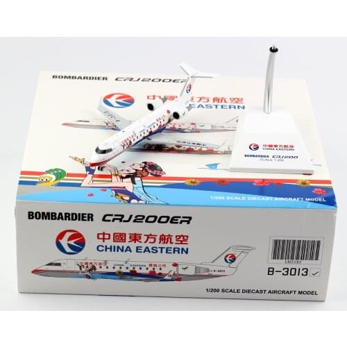 1:200 Alloy Collectible Plane Gift JC Wings LH2185 China Eastern "SKYTEAM" Bombardier CRJ-200ER Diecast Aircraft Model B-3013