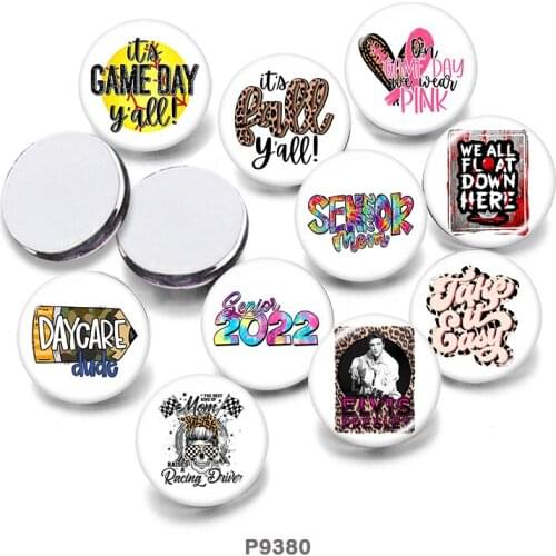 Words 12mm/18mm/20mm/25mm/30mm Round Glass Cabochon Flat Back Making Findings P9380