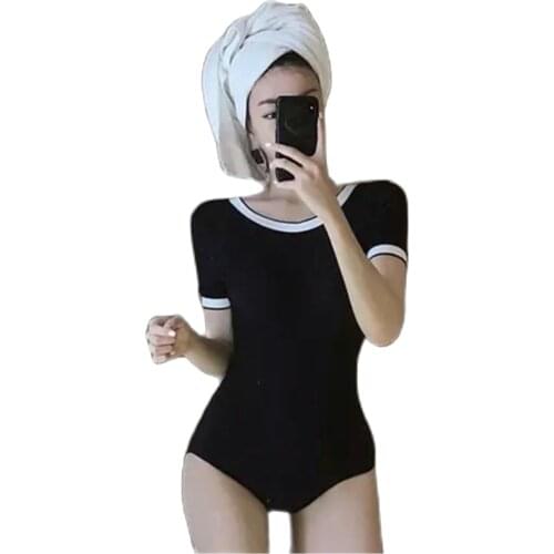 Swimwear Korea New Style INS Online Bathing Suit Womens Conservative Skirt One-piece Cover Meat Slimming Set Bubble Holiday