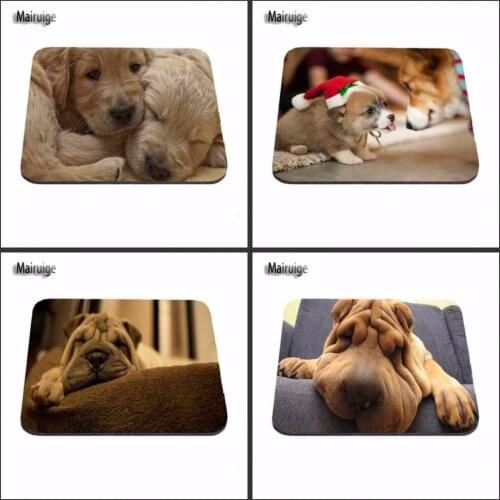 Mairuige Cut Two Love Dog Pug Hot Sale Best Mousepad Silicone Rubber Best Durable Gaming Mat Customized Rectangle pads