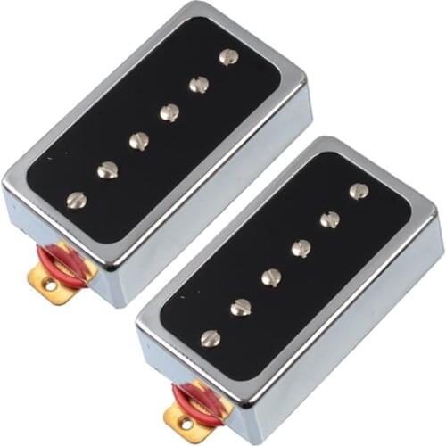 O Style Open Single Coil Pickup 6 Hole 50MM 52MM Pickup for LP Guitar Chrome with Black