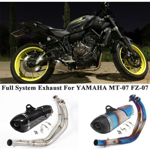 Full System Motorcycle Yoshimura Exhaust Escape For Yamaha MT-07 FZ-07 MT07 Modified Front Link Pipe Muffler DB Killer Silencer