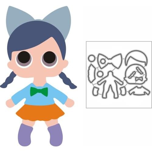 New Childrens Day Girl Craft Embossing Mold 2021 Metal Cutting Dies for DIY Decorative Scrapbooking Album Card Making No Stamps