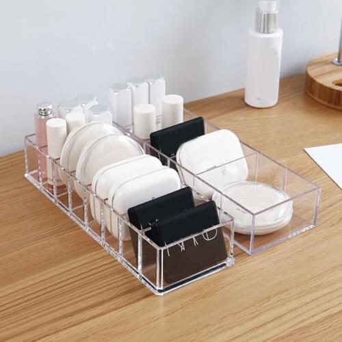 Clear Plastic 8 Slots Blush Powder Household Cosmetics Storage Box Lipstick Holder Makeup Organizer Cosmetic Makeup Tools Case