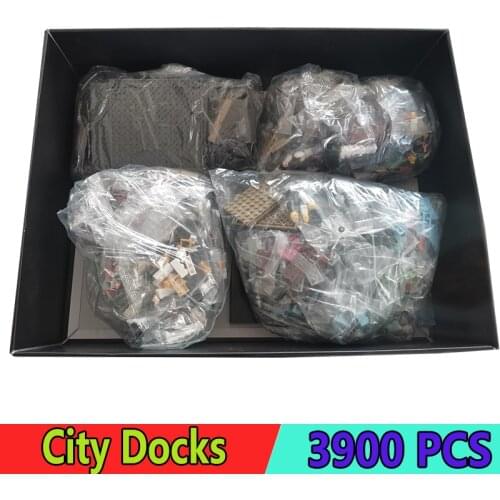 DHL Big Movie Series Building Blocks NINJA City Docks Compatible 70657 3900pcs Bricks With LED Sets Toys Gifts