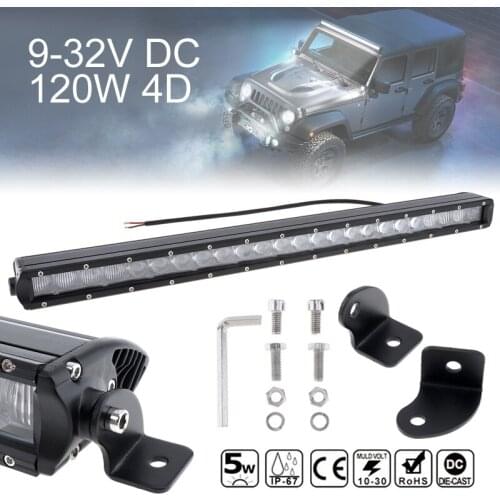 24 Inch 120W 4D work light Led light bar Flood Spot Combo Beam For 4WD 4x4 led bar offroad SUV ATV Tractor Boat Trucks Excavator