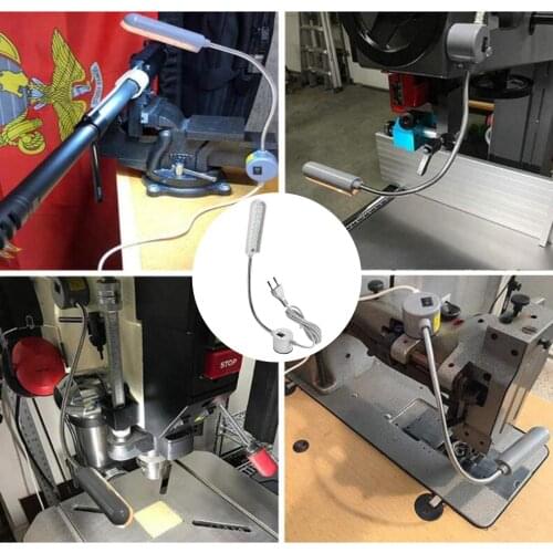 LED Sewing Machine Mounting Base Table Top LED Bright Lamp Flexible Gooseneck Lamp for All Sewing Machine Lighting