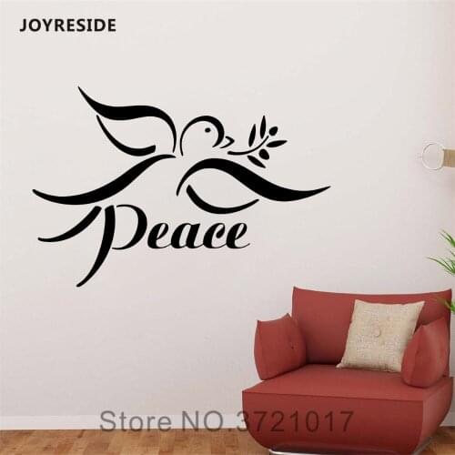 JOYRESIDE Peace Bird Wall Decals Vinyl Sticker Kids Boys Girls Room Home Interior Bedroom Living Room Art Decoration Mural A1627