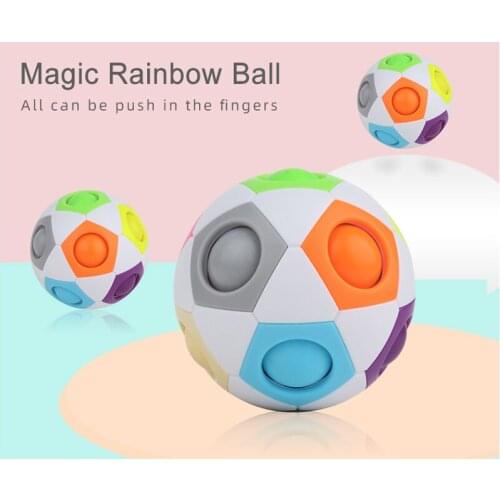 Yuxin Rainbow Ball Puzzles Spheric Magic Cube Rainbow Creative Magic Cube Ball Toy Adult Kids Plastic Creative Football