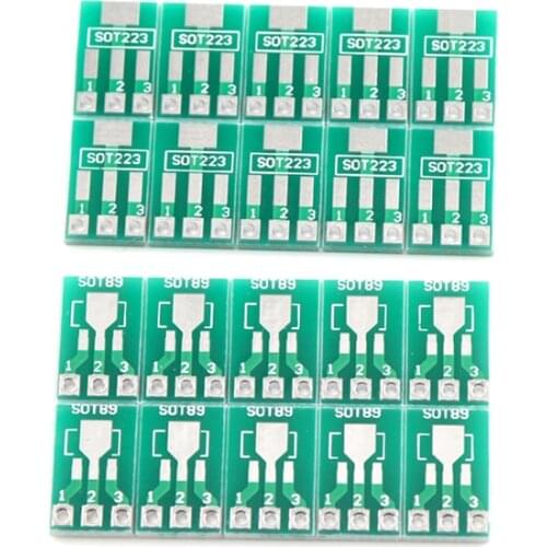 10pcs SOT89 SOT223 to DIP Transfer Board DIP Pin Board Pitch Adapter