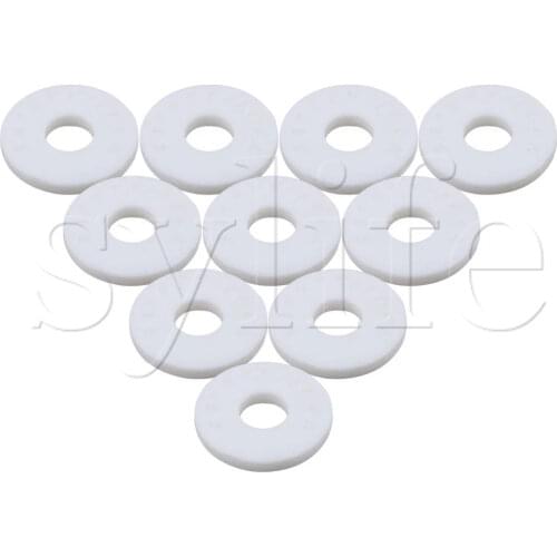 10x 25x3mm Silica Gel Guitar Savers Premium Strap Lock 9mm Hole Dia White