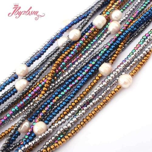 2x4 Rondelle (No Magnetic) Hematite 9-10mm Oval Pearl Natural Stone Beads For Tribal Fashion Jewellery Necklace Free Shipping
