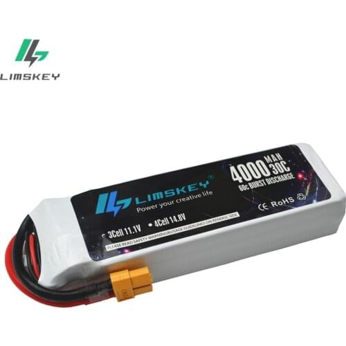 Limskey Lipo Battery 11.1V 4000MAH 30C Bateria LiPo For RC Car Quadcopter Helicopter Boat RC