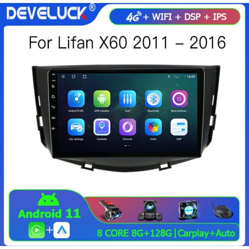 Develuck Android10 2 Din Car Radio Multimedia Video Player Carplay Navigation GPS For Lifan X60 2011-2016 2din stereo DVD Screen