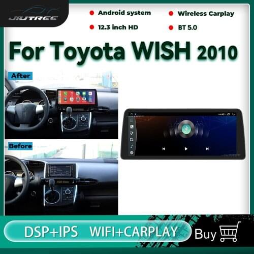2Din 12.3 Inch Horizontal Screen Android Car Radio For Toyota WISH 2010 Auto Stereo Multimedia Player GPS Navigation Head Unit