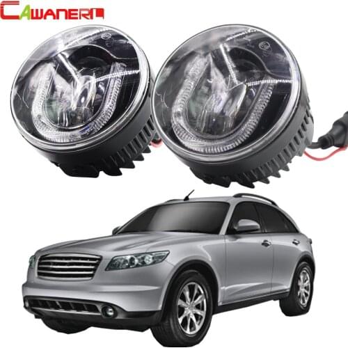 Cawanerl For Infiniti FX45 4.5L V8 2006 2007 2008 Car Accessories LED Fog Light DRL Daytime Running Lamp 12V
