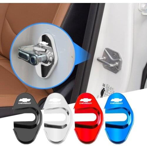Car Emblems Door Lock Covers Anti Rust Sticker For Chevrolet Cruze Captiva Trax Malibu Tahoe Equinox Impala Sonic Traverse